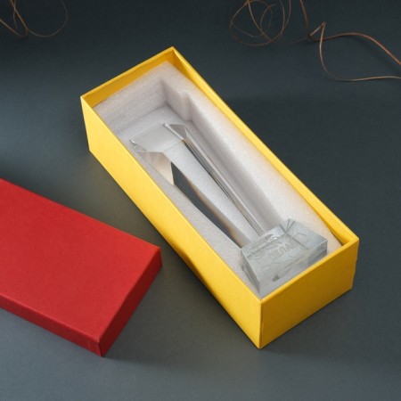Souvenir Glass stele "Prize - do" 8x8x22 cm-6