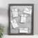 Photo frame plastic in 5 photos "Funny curls" with clothespins, black 50x40 cm
