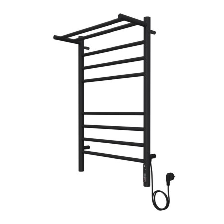 Terminus heated towel rail "Aurora" P8, 500x800 mm, on the right, black matte-1