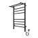 Terminus heated towel rail "Aurora" P8, 500x800 mm, on the right, black matte
