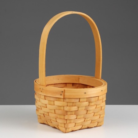 Wicker basket (sequoia), D16.5HN9.5/25.5 cm, 1 pc., Natural-1
