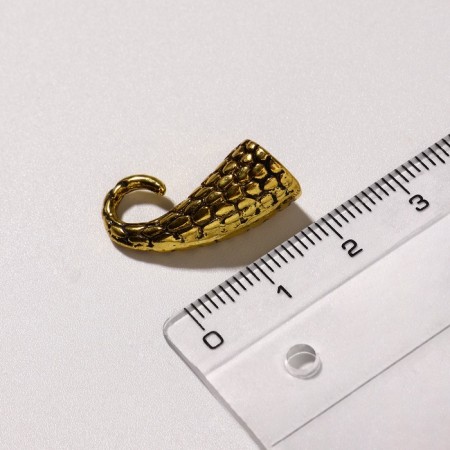 Castle Container "Snake", 36-12 mm (internal 6.5 mm), hook with a response part, (set 2 pcs.), Bronze color-2