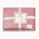 Valencia plaid 140x200 cm, Antonio, white/red color