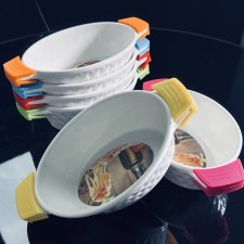 Set of Lenardi salad bowls, oval, length 16.5 cm, 6 pcs