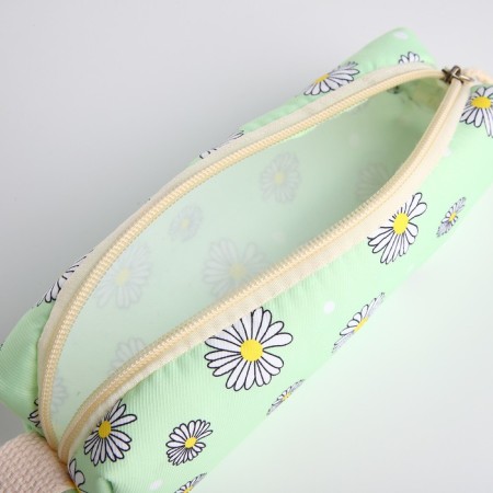 A backpack with a zipper, bag, cosmetic bag, green color-10