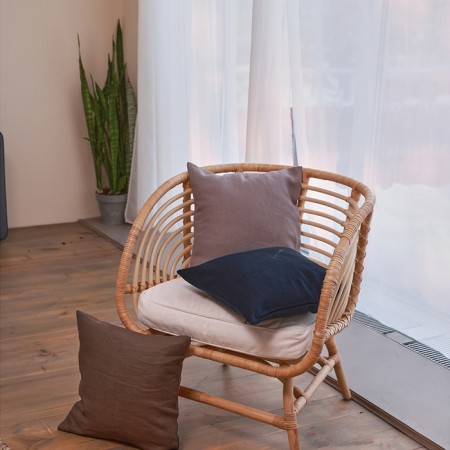 Decorative pillowcase SL Home Linen 40*40 cm, col. Brown, 100%flax-1