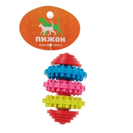 Little toy "gears" (with rotating rings), TPR, 7.5 cm-2