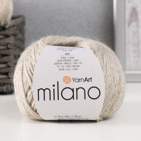 Yarn "Milano" 8%alpaca, 20%wool, 8%viscose, 64%acrylic 130m/50g (870)