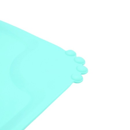 Silicone mat for a bowl, 47 x 30 cm, turquoise-3