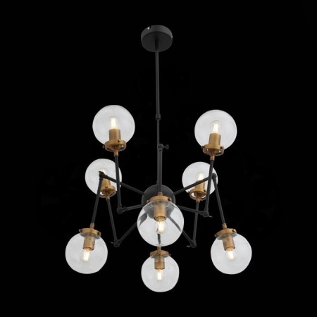 Ceiling Ceiling ST LUCE. SL234.402.08. Varieta. 8x40 watts, E27, 89x89x54 cm, black color, gold-15