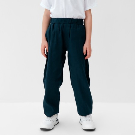 Pants for the boy KAFTAN LINEN, p. 34 (122-128), dark blue