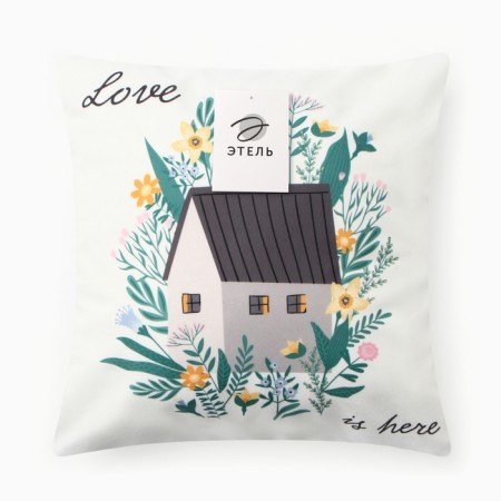Czech on the pillow Ethel "Love is here", 40*40 cm, 100 p/e, velor-4