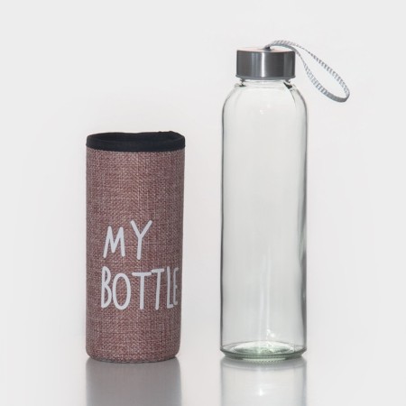 A glass bottle in the case of the rattan, 500 ml, h = 22 cm-1
