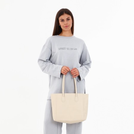 Zipper bag with lightning, milk color-1