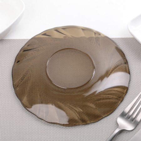 Dessert plate alta marea, d = 17 cm, brown color-1