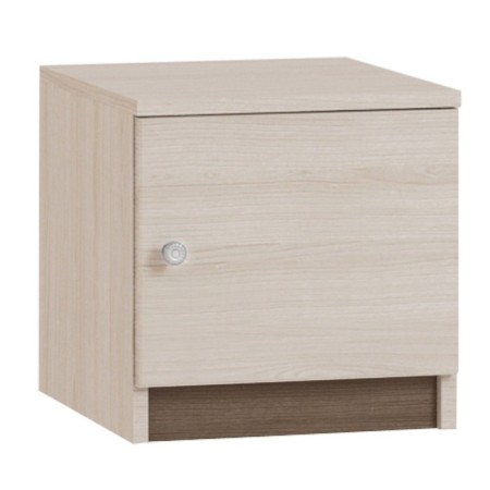 Vanessa bedside table, 402 × 456 × 408 mm, color ash shimo light / shimo dark