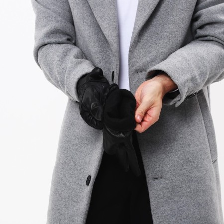 Gloves male, dimensionless, with insulation, black color-4