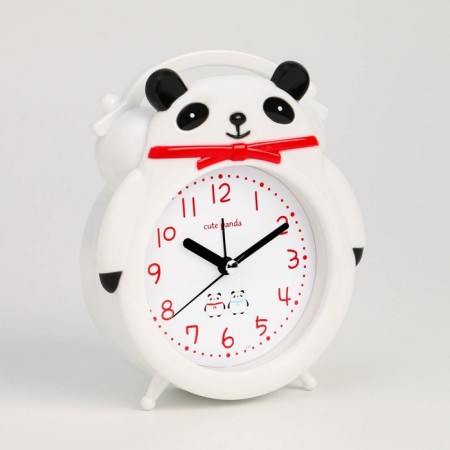 Clock - desktop an alarm clock "Cute panda" children's, discrete move, 16 x 13 cm, aa-2