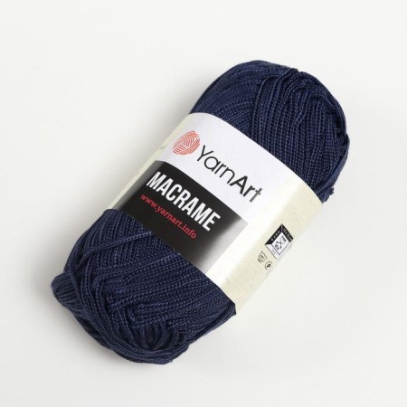 Yarn "Macrame Macrama" 100% polyester 130m/90g (162 blue)-1