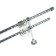 Binide cornice, “left -handed”, 280 cm, twisted, d = 1.6 cm, color silver gloss color