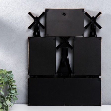 Photo frame plastic in 5 photos 10x15 cm "mills" Dark gold 45x34 cm-2