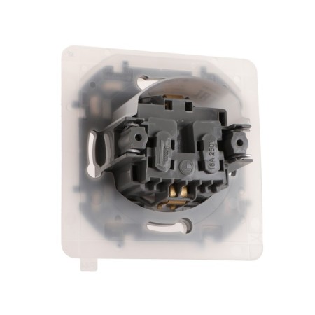 LEGRAND Inspiria, 2K+h, IP 44 socket, with a folding cover and curtains, 16 A, 250 V, anthracite-1