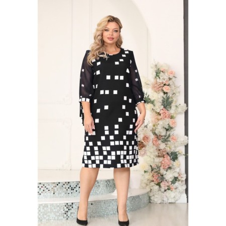 Female dress, size 50, black color-6