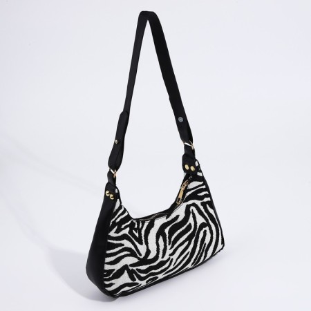 Women's textile bag, 20x23x5.5 cm, zebra-3