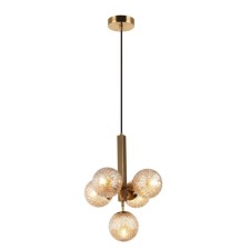 Suspension Felis 5xe27 40W, size 36x36x50-150 cm, bronze color