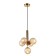 Suspension Felis 5xe27 40W, size 36x36x50-150 cm, bronze color