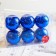 Set of balls plastic D-8 cm, 6 pcs "Fleur" blue