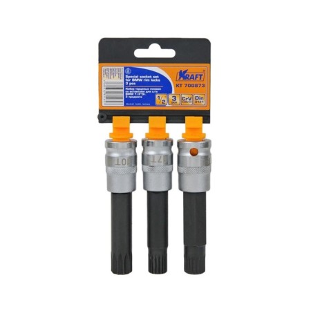 Набор насадок KRAFT KT700873, со вставками 1/2", для а/м BMW, 3 предмета