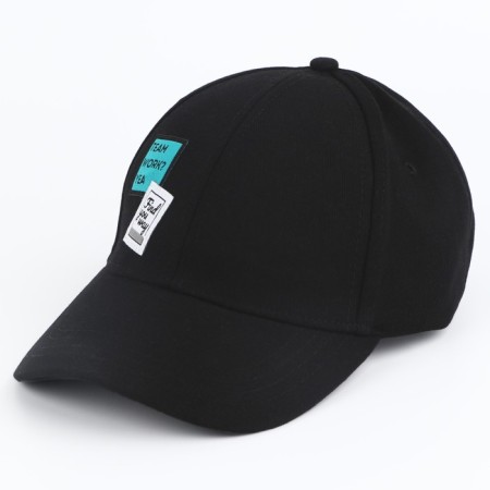Men's cap team work, Black color, rr 56-1