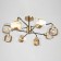 Cutilux CL140181, 76x76x31 cm, 8x60W, E14, brown color chandelier