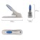 Stapler Powerful No. 24/6 - 23/24 200 L Brauberg "Horn" by ergon, gray -blue