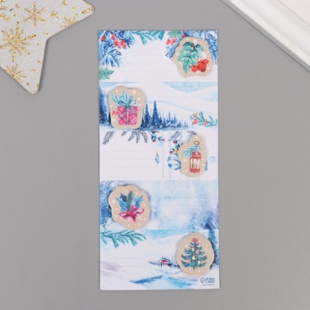 Sticking with a volumetric element "New Year. Snowfall" 7x15.2 cm-3