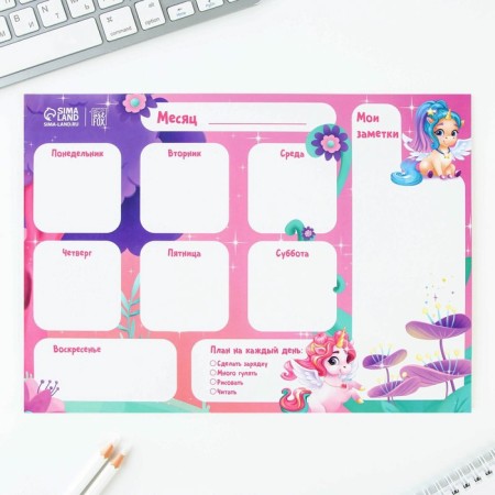 Magnetic glider A4 and erasing marker "Unicorn"-1