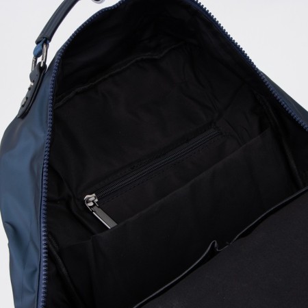 Women's backpack made of artificial leather with lightning, blue color-3