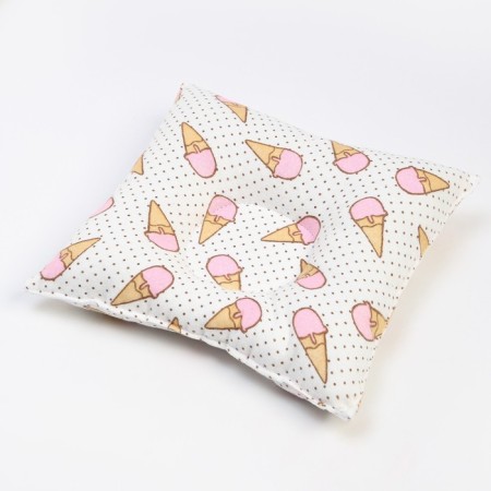 Ice cream pillow 20x25 cm, pink, flannel 170 g/m, cotton 100%-2