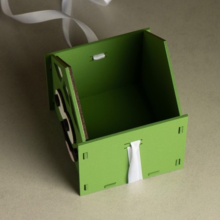 Kashpo "Funny Pencil", 9.5x9.5x12.5 cm, oak, green-2