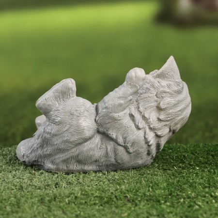 Garden figure "kitten" gray, 13x18x10cm-3