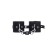 Single -layer handcuffs with a contrasting line Pecado BDSM, genuine leather, black