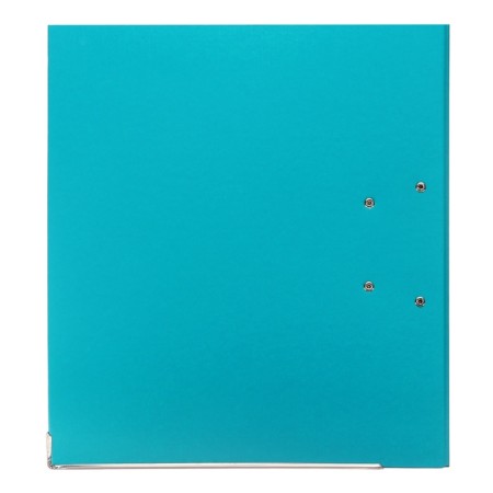 A4, 75 mm registrar, calligrata, PVC, metal edging, pocket for a spine, collected, turquoise-7