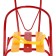 Puppet sledges with a pusher, red color