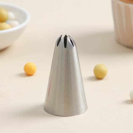 Confectionery nozzle "Closed star", D = 3 cm, exit 0.3 cm, stainless steel-1