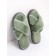 Slippers Women's cross open nose, size 39-41, emerald color