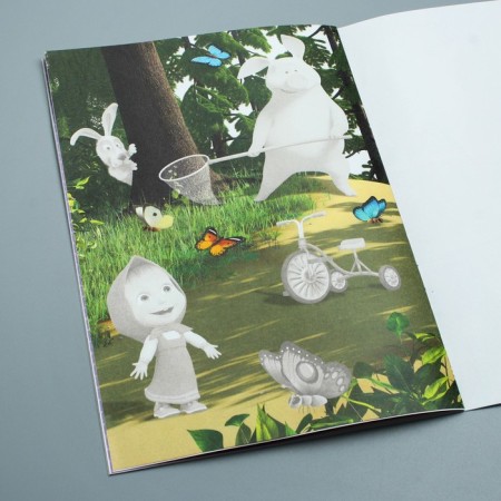 Book with applications, 20 pages, a5, Masha and the bear-3