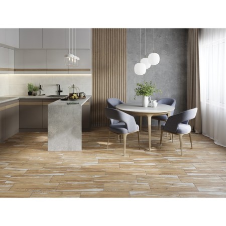 Rockwood porcelain tiles brown relief 18.5x59.8 (in packaging 0.99 m2)-1