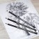 Coal in a pencil set of Brauberg, 12 pieces, different hardness