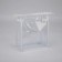 Cosmetic bag with lightning, white/transparent color